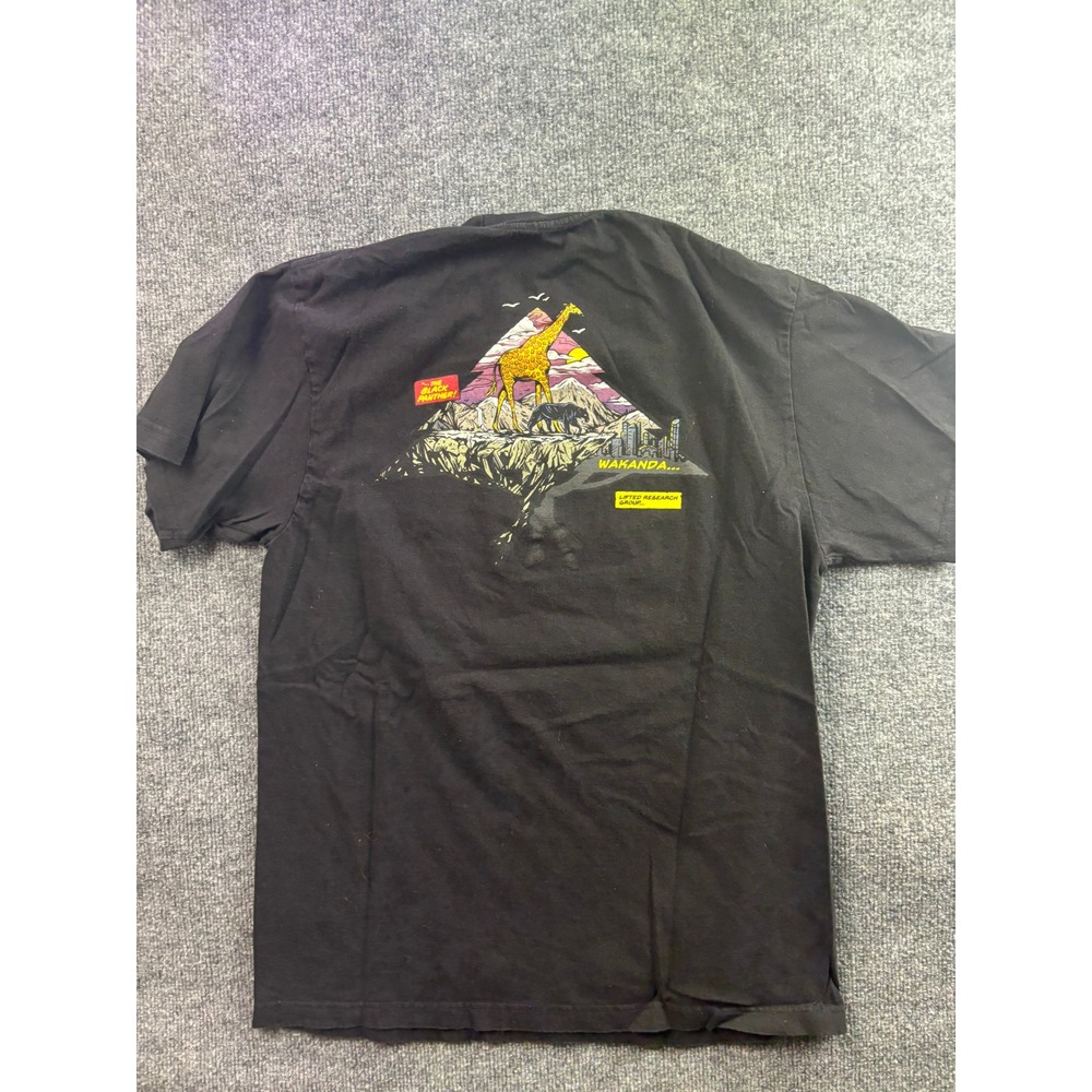 LRG Marvel T-Shirt Mens Large Black Wakanda Black Panther Graphic Tee SS